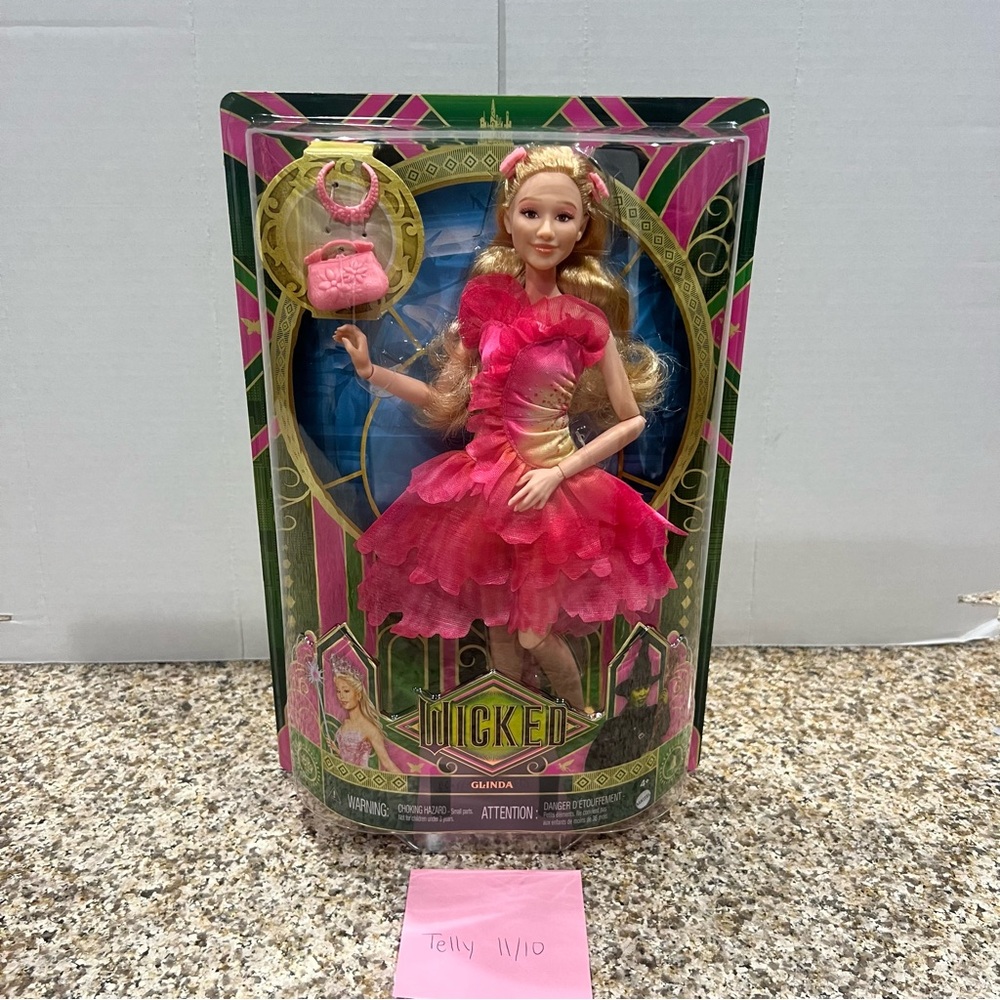 Mattel Wicked Glinda Doll Pink Dress with Gold Accents